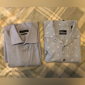 Lot of 2 Tommy Hilfiger & Bar III Dress Shirts  Size 15-15.5/32-33